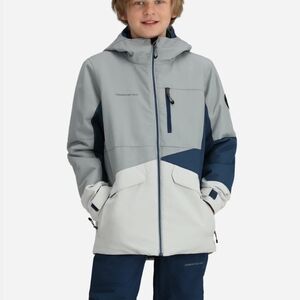 NWT TEEN SIzE L (14-16) OBERMEYER GAGE Two-Tone Gray & Blue Jacket